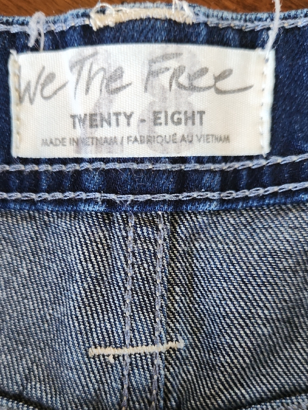 We The Free Button Fly Wide Leg Jeans Size 28 - Picture 6 of 14